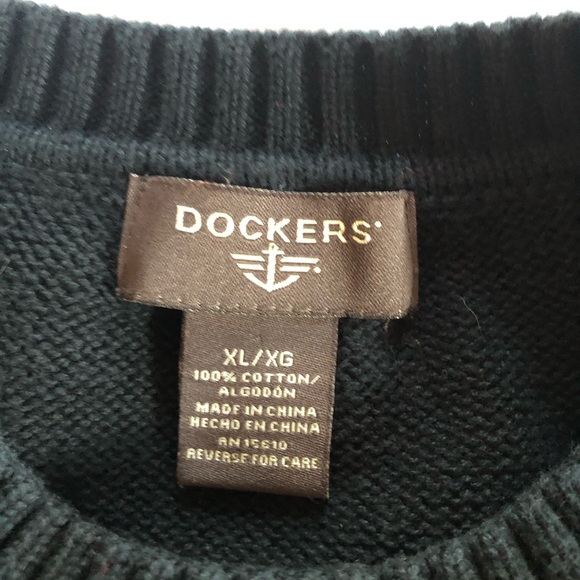 Dockers Men's Black, Tan with Argyle Print Sweater Size XL - Picture 6 of 7